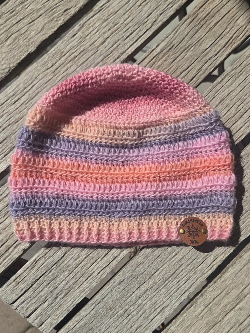 Artisan Handmade Crochet Lightweight Merino Wool Blend "Prima Ballerina" Beanie